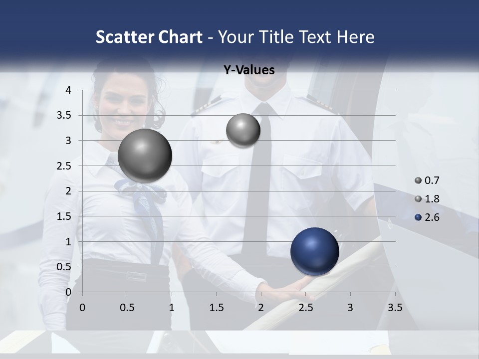 A Man And A Woman Standing In Front Of A Plane PowerPoint Template