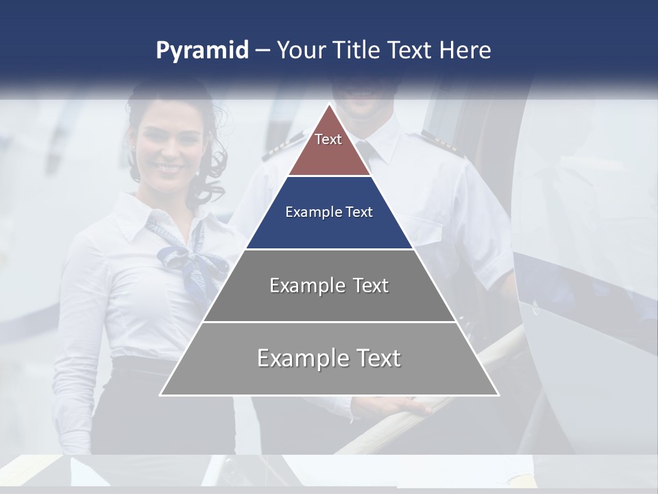 A Man And A Woman Standing In Front Of A Plane PowerPoint Template