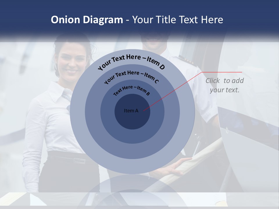 A Man And A Woman Standing In Front Of A Plane PowerPoint Template