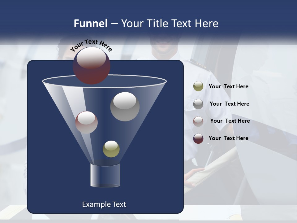 A Man And A Woman Standing In Front Of A Plane PowerPoint Template