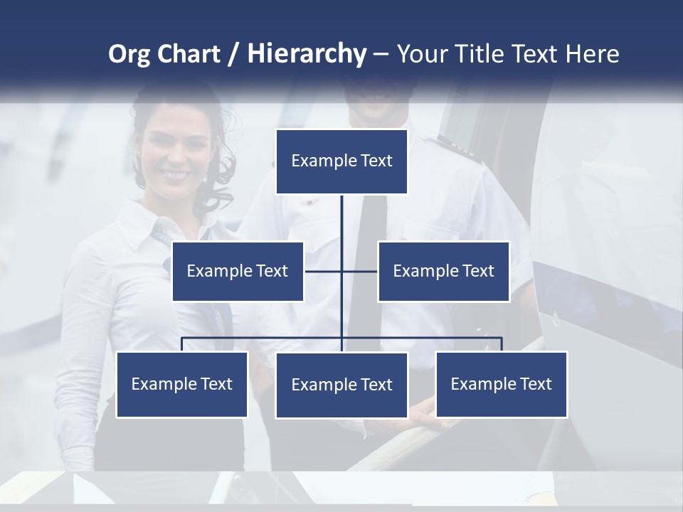 A Man And A Woman Standing In Front Of A Plane PowerPoint Template