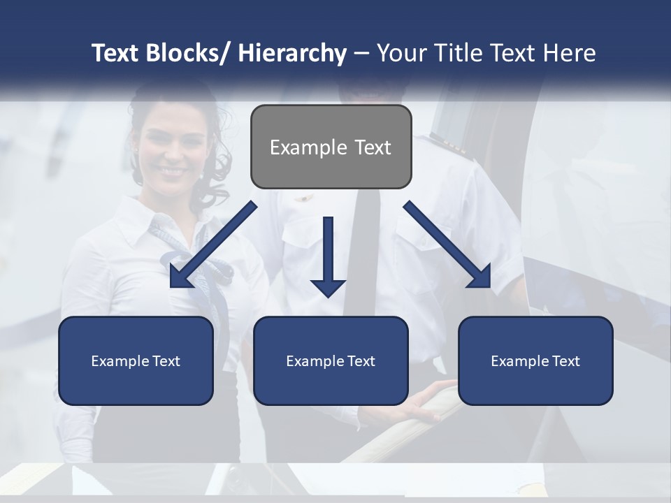 A Man And A Woman Standing In Front Of A Plane PowerPoint Template