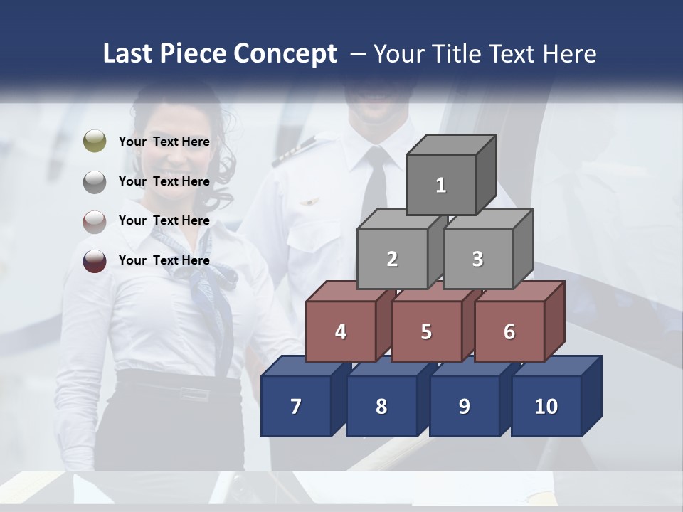 A Man And A Woman Standing In Front Of A Plane PowerPoint Template