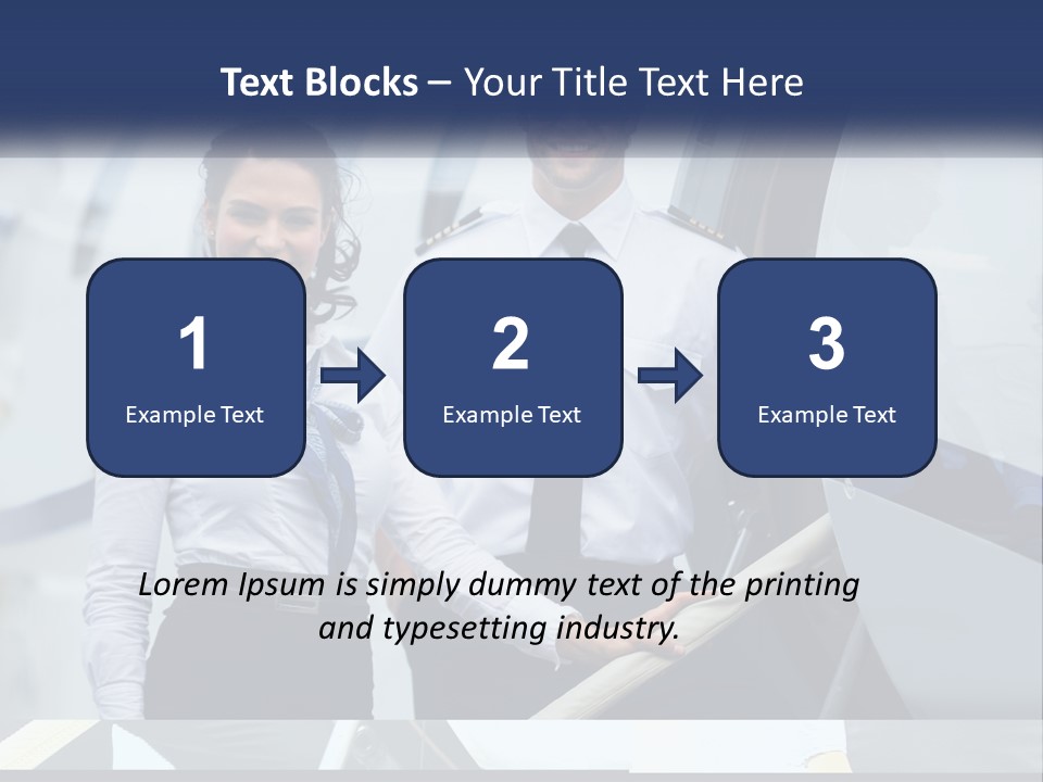 A Man And A Woman Standing In Front Of A Plane PowerPoint Template