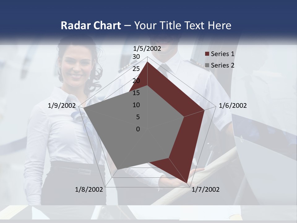 A Man And A Woman Standing In Front Of A Plane PowerPoint Template