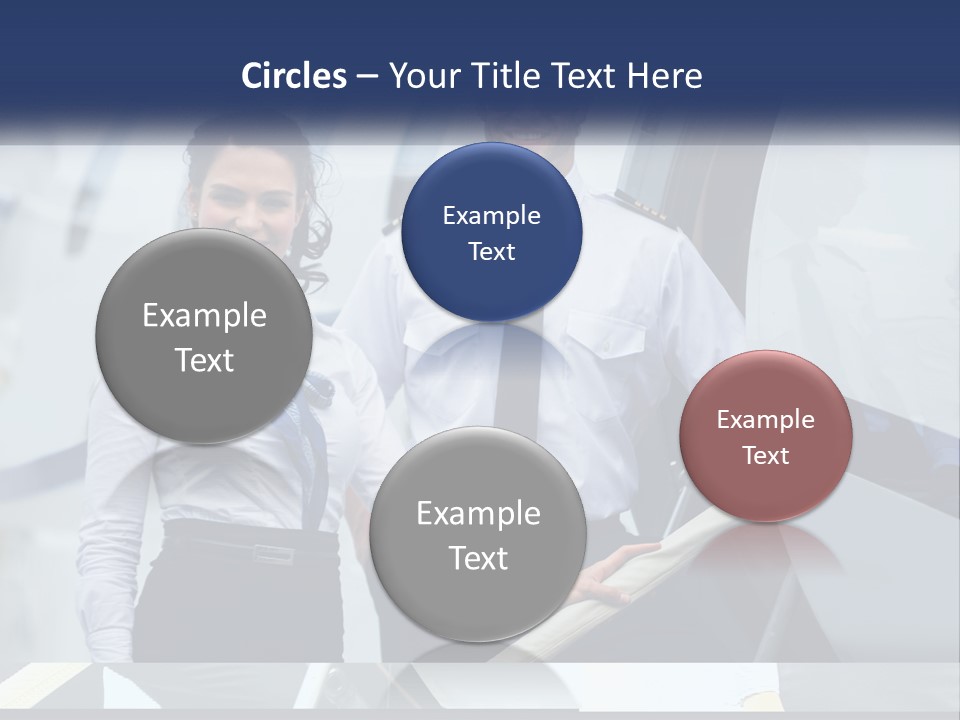 A Man And A Woman Standing In Front Of A Plane PowerPoint Template