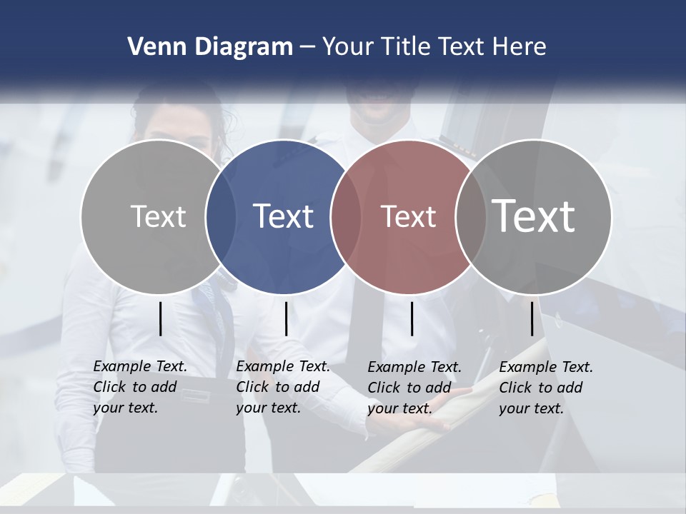 A Man And A Woman Standing In Front Of A Plane PowerPoint Template