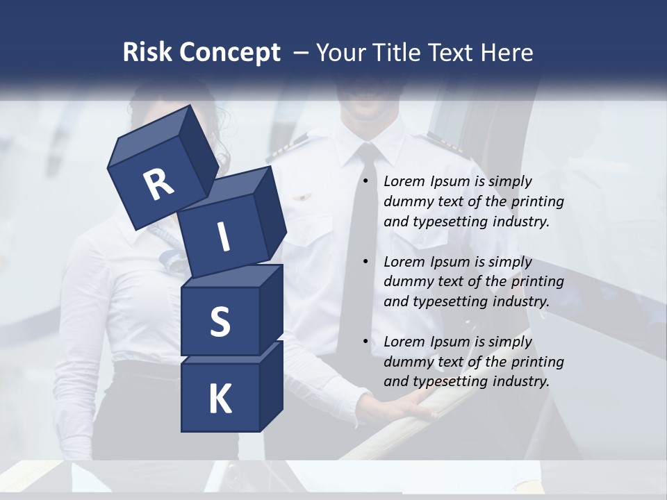 A Man And A Woman Standing In Front Of A Plane PowerPoint Template