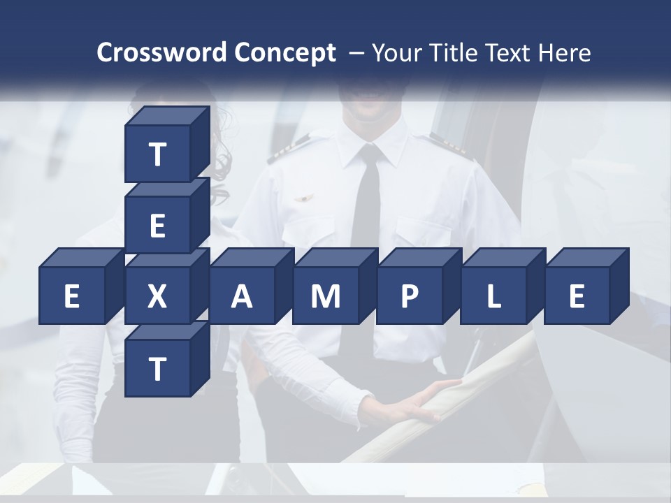 A Man And A Woman Standing In Front Of A Plane PowerPoint Template