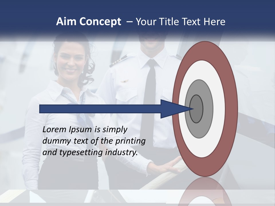 A Man And A Woman Standing In Front Of A Plane PowerPoint Template