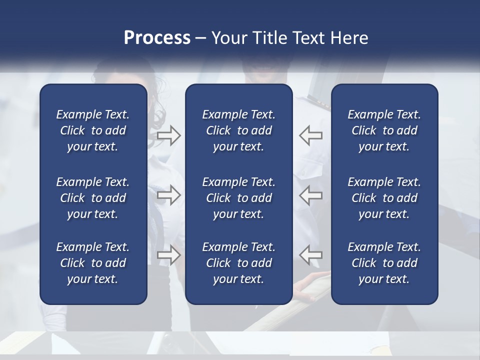 A Man And A Woman Standing In Front Of A Plane PowerPoint Template