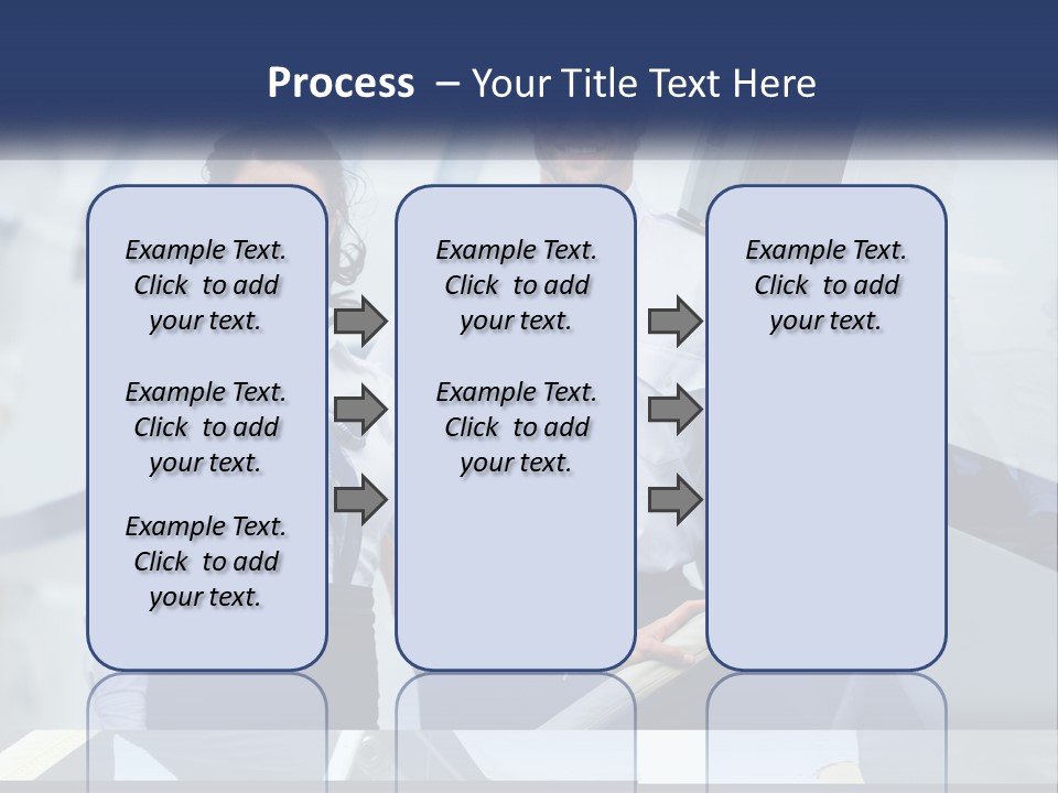 A Man And A Woman Standing In Front Of A Plane PowerPoint Template