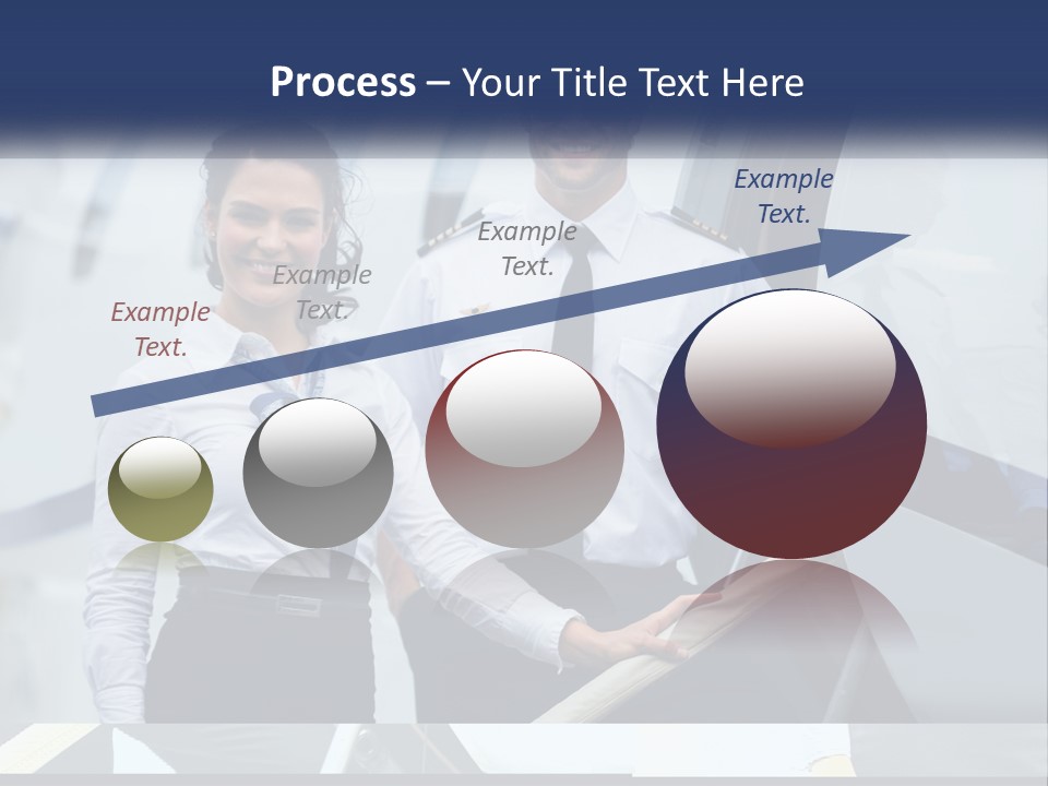 A Man And A Woman Standing In Front Of A Plane PowerPoint Template