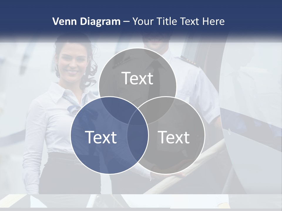 A Man And A Woman Standing In Front Of A Plane PowerPoint Template