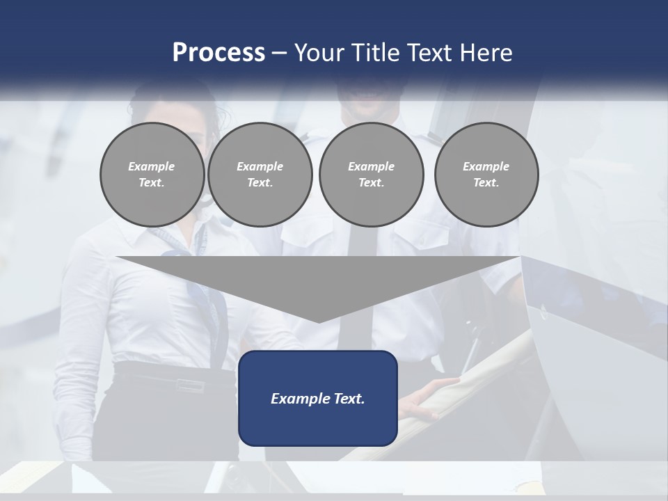 A Man And A Woman Standing In Front Of A Plane PowerPoint Template