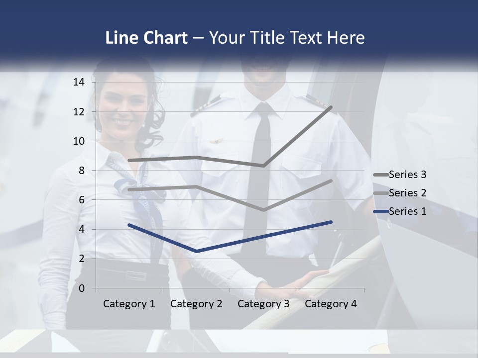 A Man And A Woman Standing In Front Of A Plane PowerPoint Template
