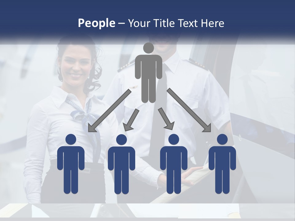 A Man And A Woman Standing In Front Of A Plane PowerPoint Template