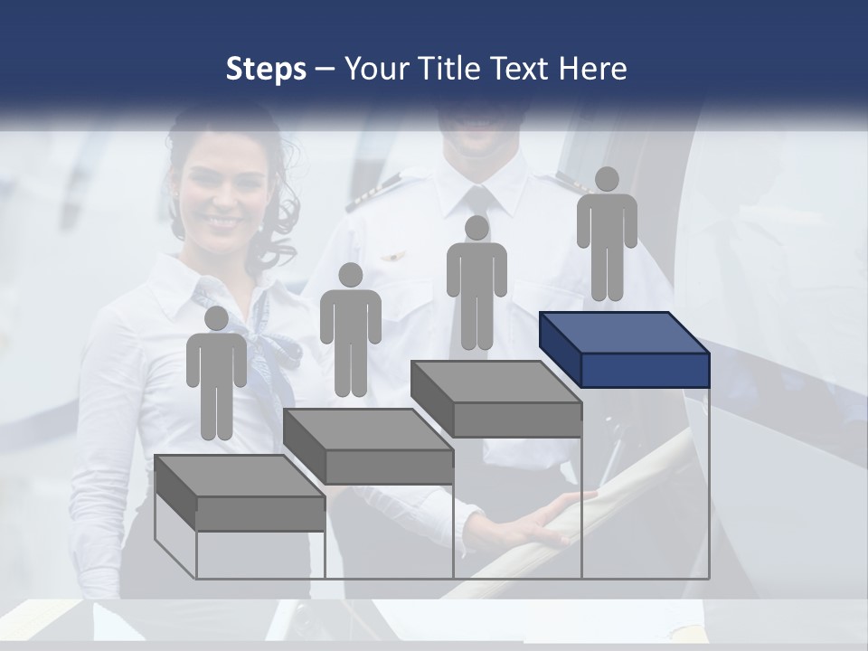 A Man And A Woman Standing In Front Of A Plane PowerPoint Template