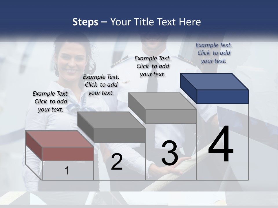 A Man And A Woman Standing In Front Of A Plane PowerPoint Template