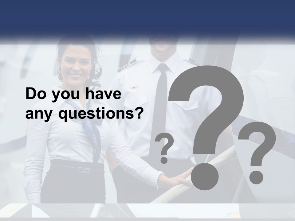 A Man And A Woman Standing In Front Of A Plane PowerPoint Template