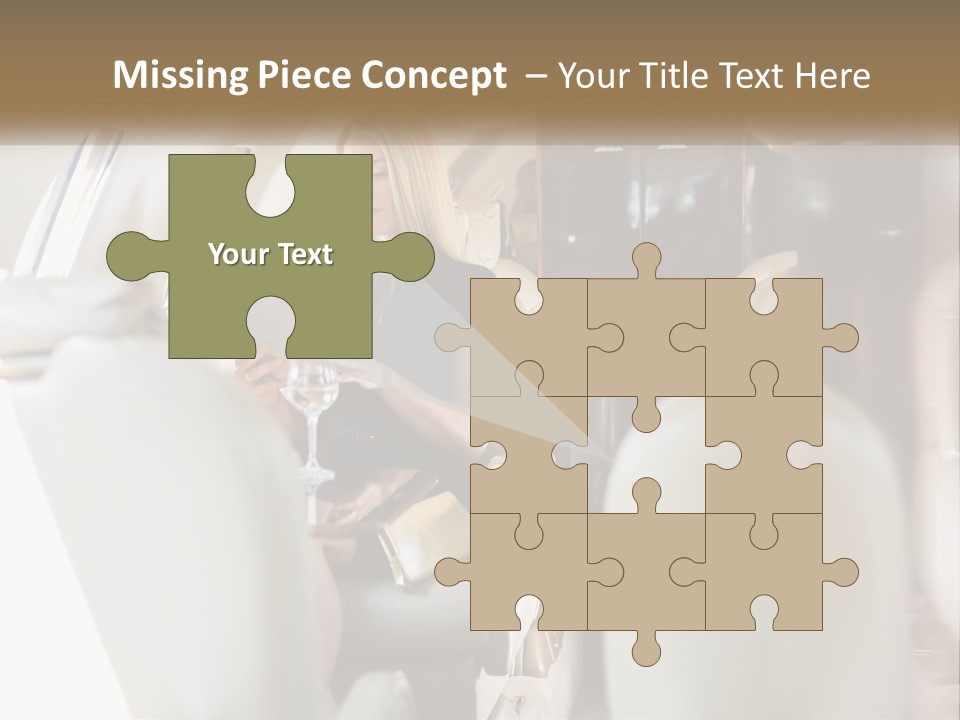 A Woman Sitting In An Airplane Holding A Tablet PowerPoint Template