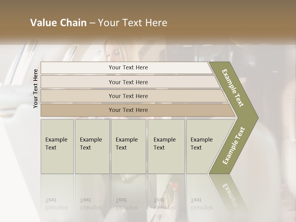 A Woman Sitting In An Airplane Holding A Tablet PowerPoint Template