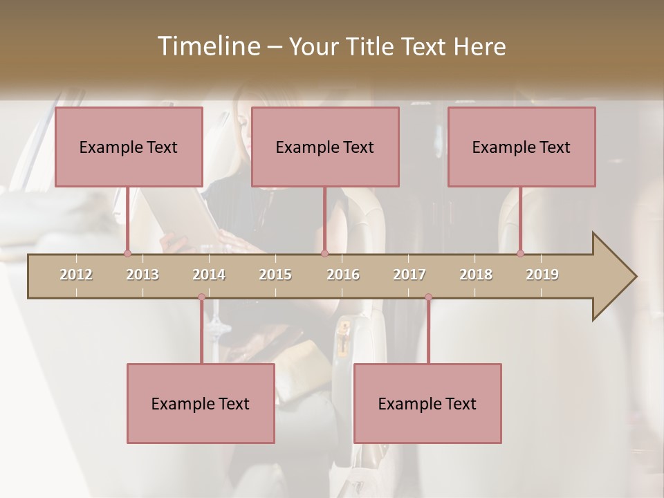 A Woman Sitting In An Airplane Holding A Tablet PowerPoint Template