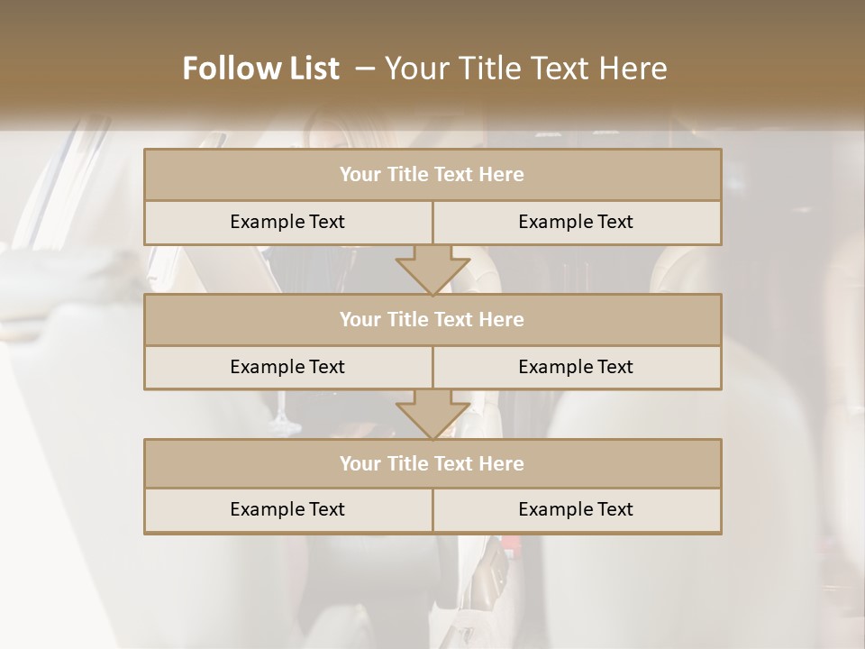 A Woman Sitting In An Airplane Holding A Tablet PowerPoint Template