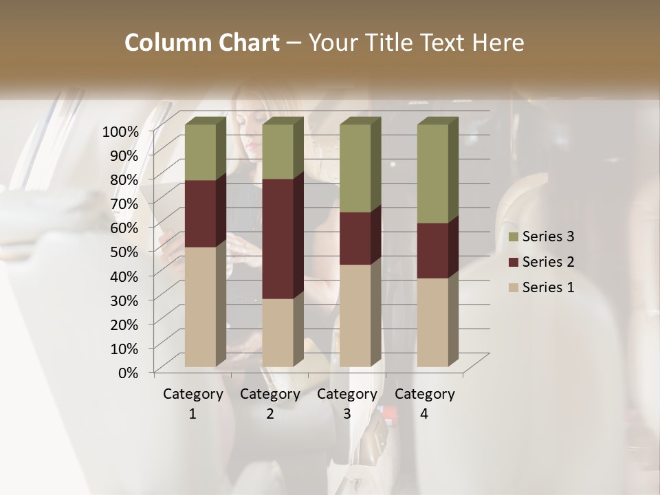 A Woman Sitting In An Airplane Holding A Tablet PowerPoint Template