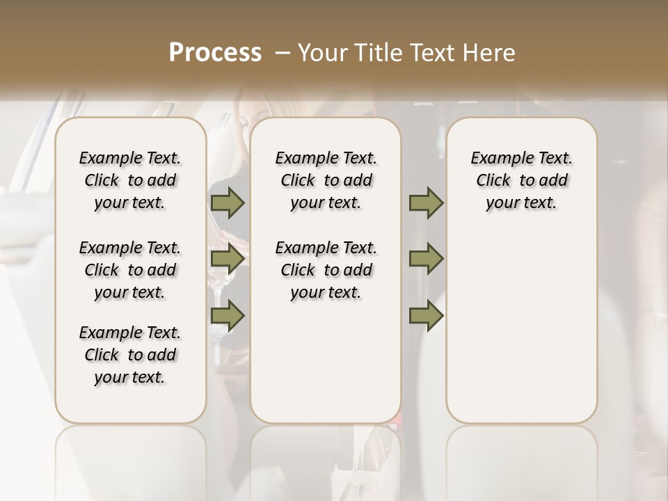 A Woman Sitting In An Airplane Holding A Tablet PowerPoint Template