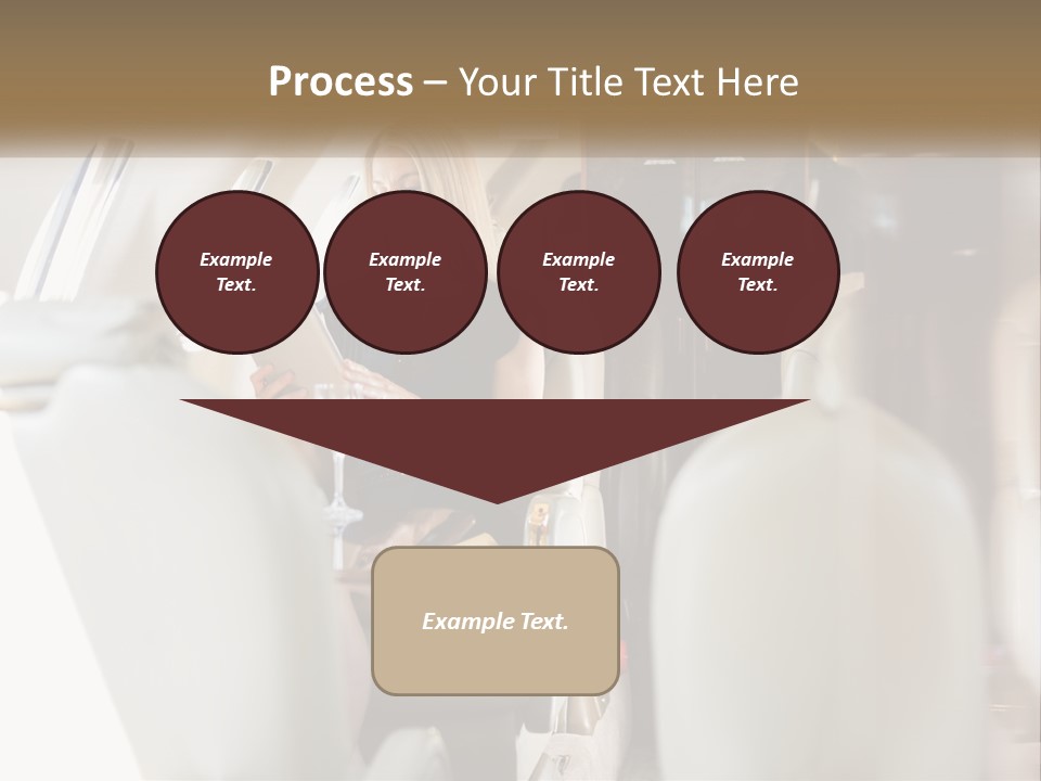 A Woman Sitting In An Airplane Holding A Tablet PowerPoint Template