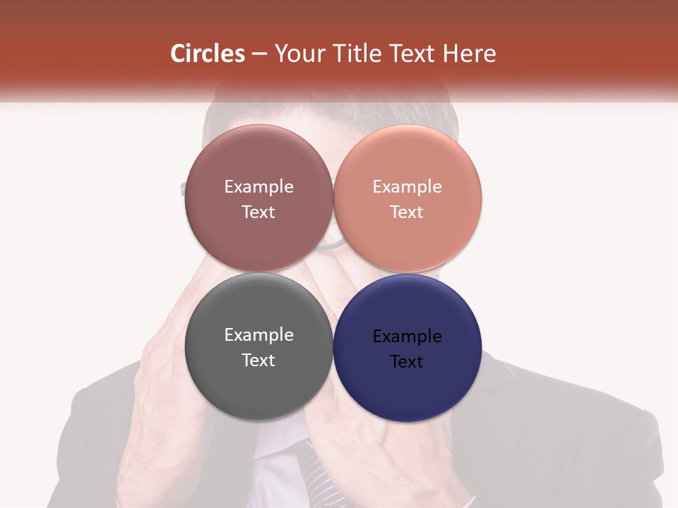 A Man Wearing Glasses Covering His Eyes With His Hands PowerPoint Template