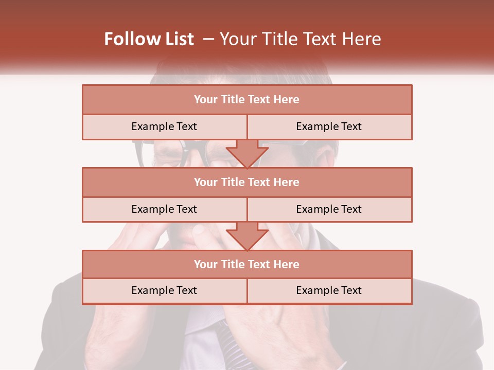 A Man Wearing Glasses Covering His Eyes With His Hands PowerPoint Template