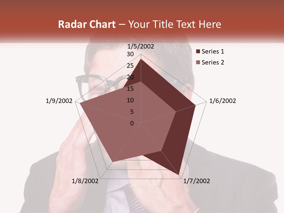 A Man Wearing Glasses Covering His Eyes With His Hands PowerPoint Template