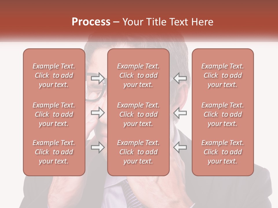 A Man Wearing Glasses Covering His Eyes With His Hands PowerPoint Template