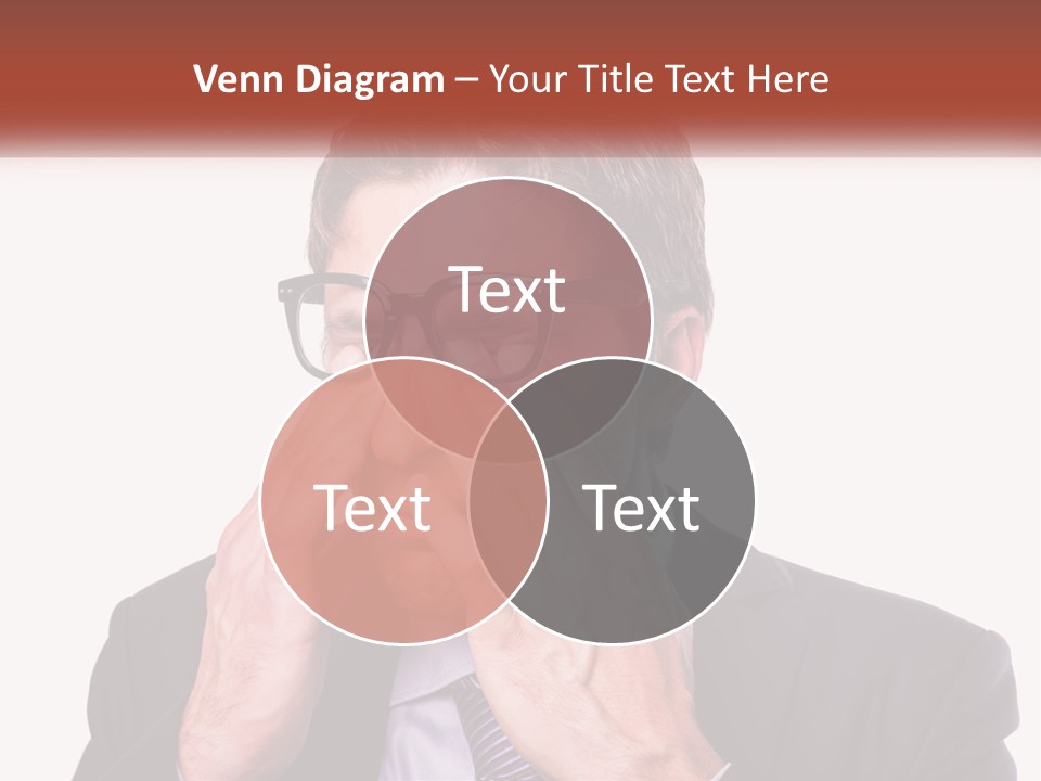 A Man Wearing Glasses Covering His Eyes With His Hands PowerPoint Template