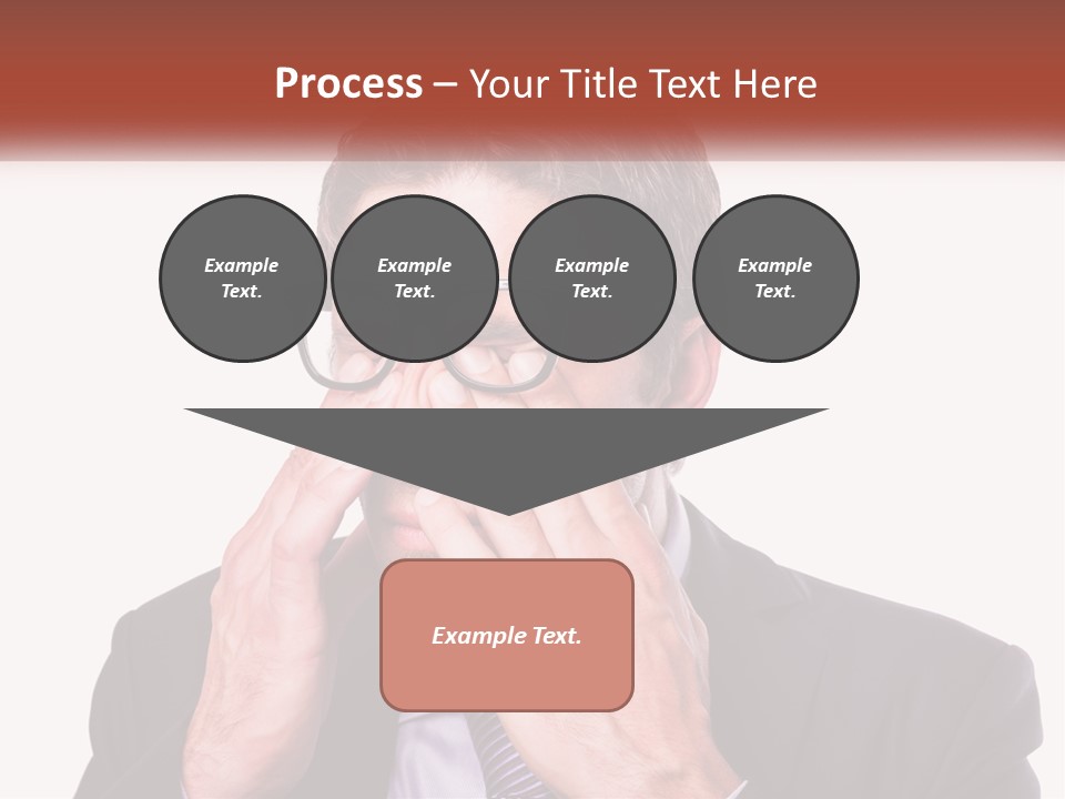 A Man Wearing Glasses Covering His Eyes With His Hands PowerPoint Template