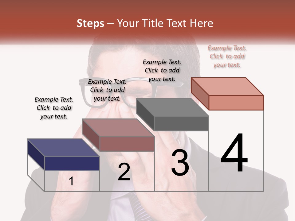 A Man Wearing Glasses Covering His Eyes With His Hands PowerPoint Template