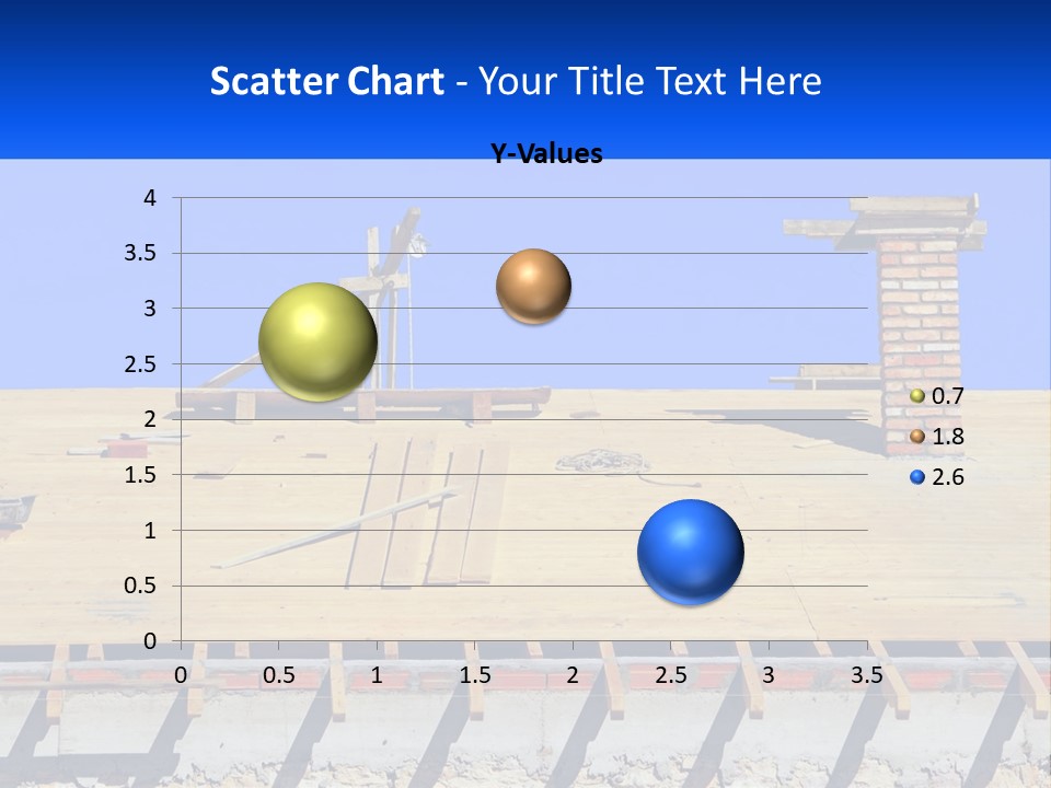 A Wooden Roof With A Brick Chimney And A Blue Sky In The Background PowerPoint Template