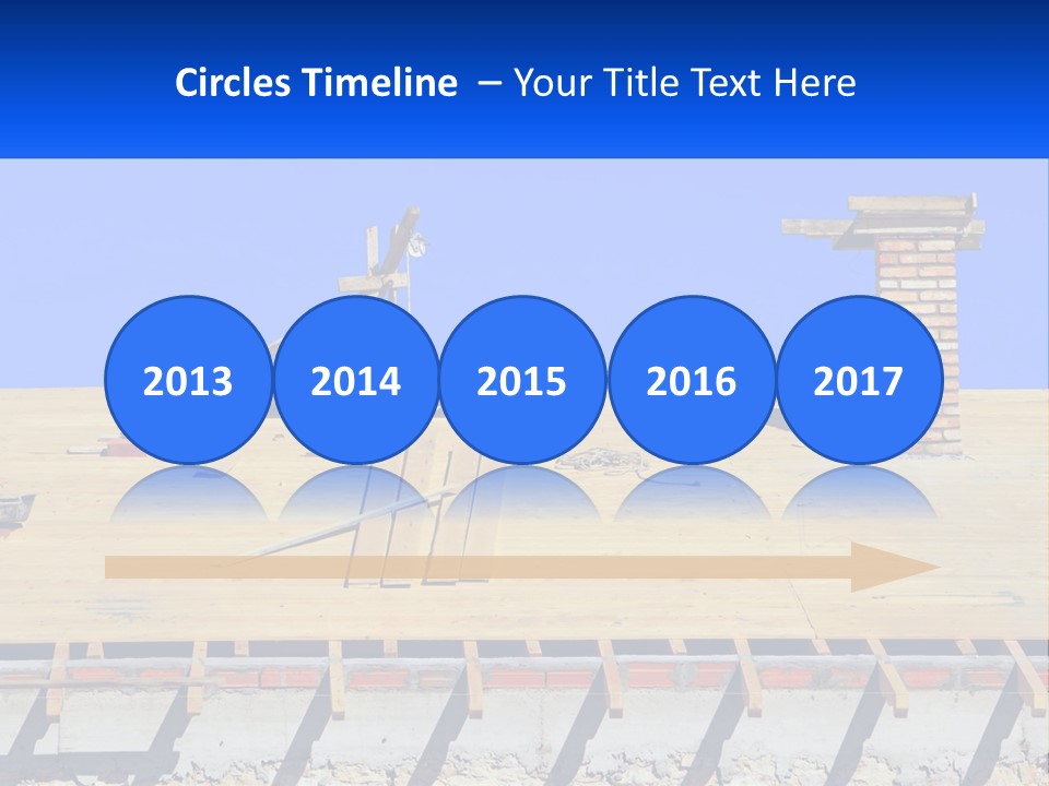 A Wooden Roof With A Brick Chimney And A Blue Sky In The Background PowerPoint Template