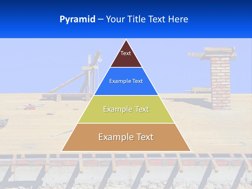 A Wooden Roof With A Brick Chimney And A Blue Sky In The Background PowerPoint Template