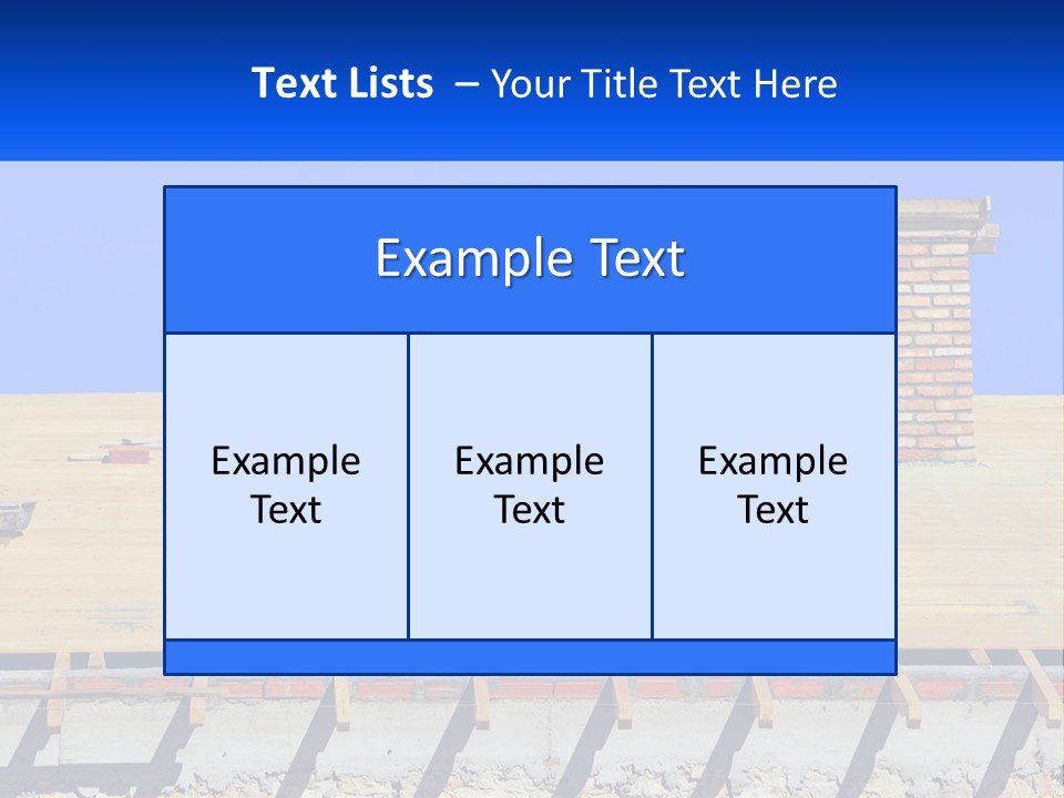 A Wooden Roof With A Brick Chimney And A Blue Sky In The Background PowerPoint Template