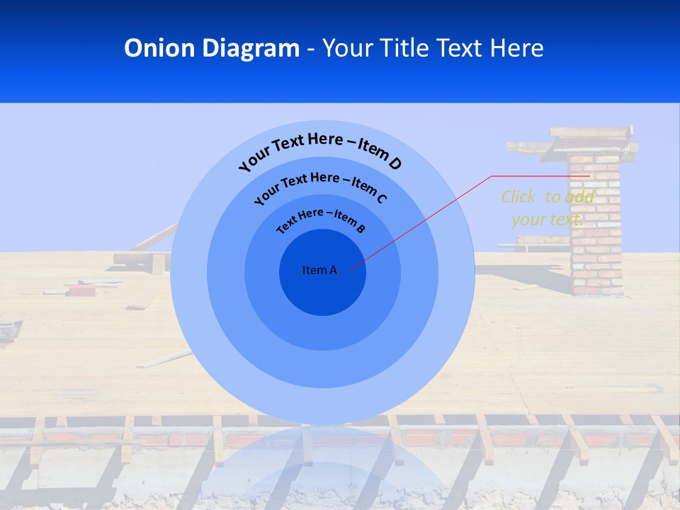 A Wooden Roof With A Brick Chimney And A Blue Sky In The Background PowerPoint Template