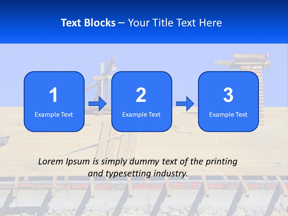 A Wooden Roof With A Brick Chimney And A Blue Sky In The Background PowerPoint Template