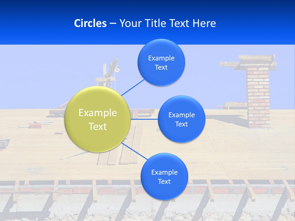 A Wooden Roof With A Brick Chimney And A Blue Sky In The Background PowerPoint Template