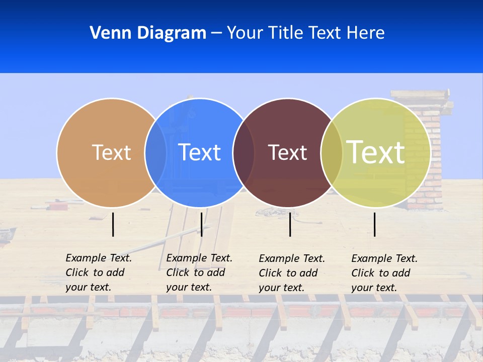 A Wooden Roof With A Brick Chimney And A Blue Sky In The Background PowerPoint Template