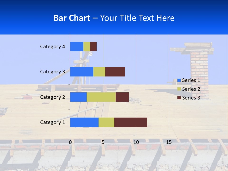 A Wooden Roof With A Brick Chimney And A Blue Sky In The Background PowerPoint Template