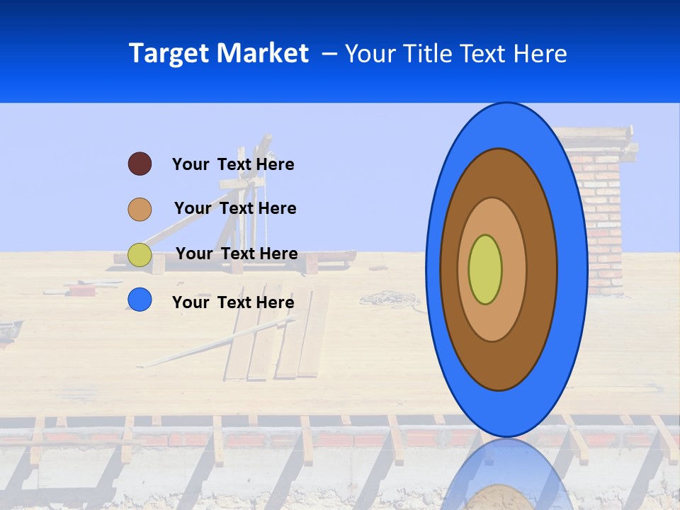 A Wooden Roof With A Brick Chimney And A Blue Sky In The Background PowerPoint Template