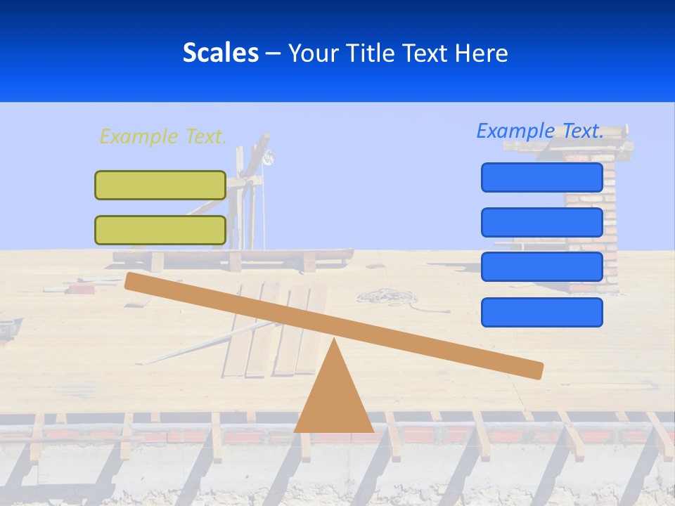 A Wooden Roof With A Brick Chimney And A Blue Sky In The Background PowerPoint Template