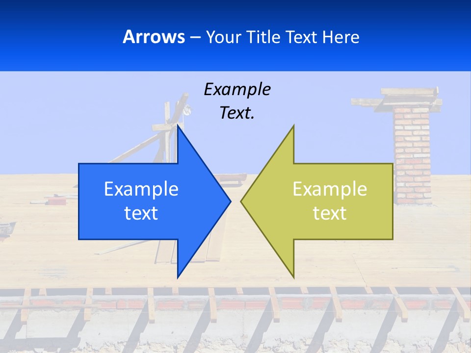 A Wooden Roof With A Brick Chimney And A Blue Sky In The Background PowerPoint Template